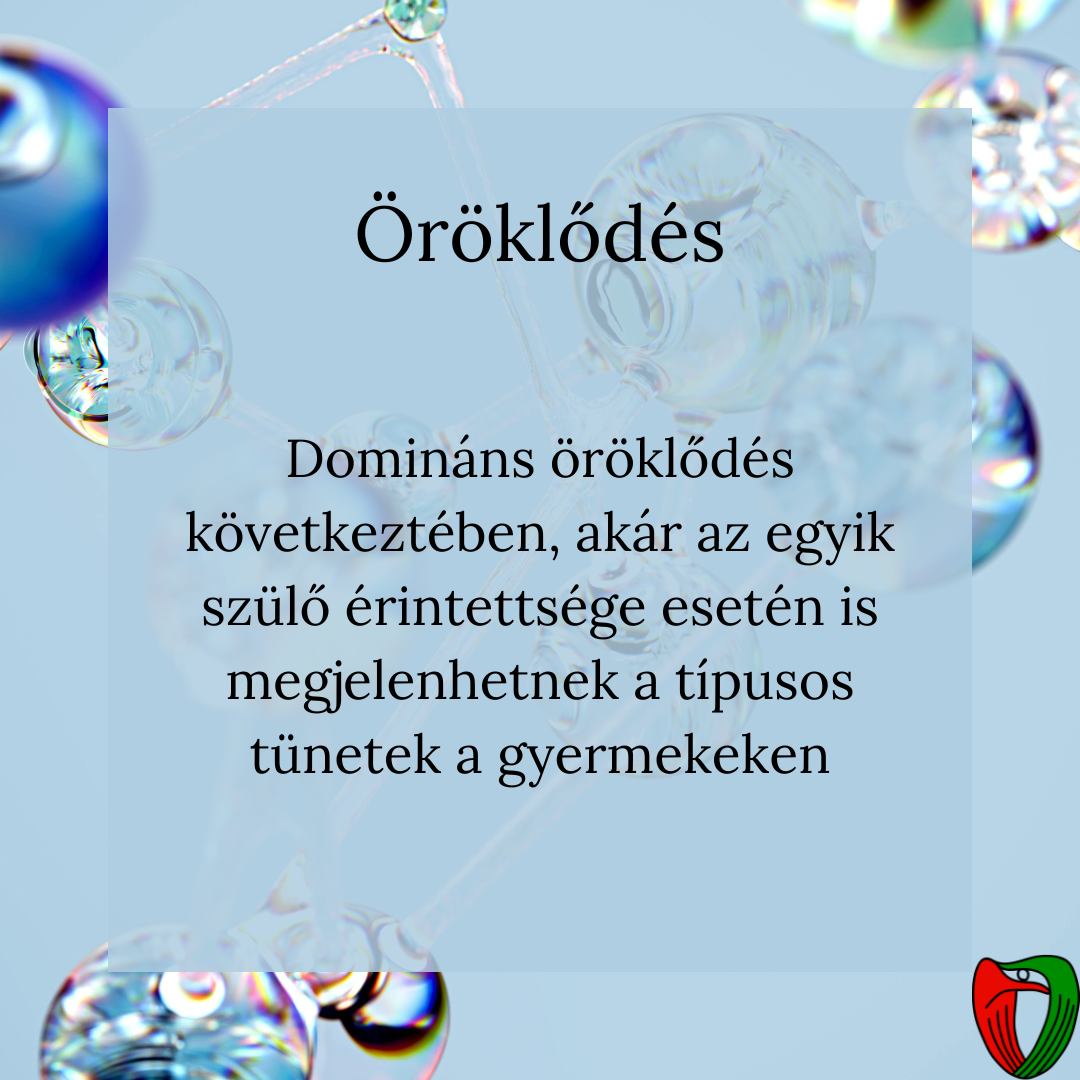 A g�n elv�ltoz�s �t�r�k�thet� gyermekekre, ak�r m�r, ha az egyik sz�l� Marfan-szindr�m�s.