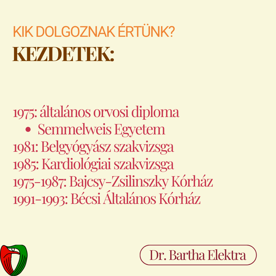 Dr. Bartha Elektra teszi lehet�v�, hogy a Marfan Ambulanci�ra �rkez� p�ciensek magas szint� diagnosztikai ell�t�sban �s ut�nk�vet�sben r�szes�ljenek.